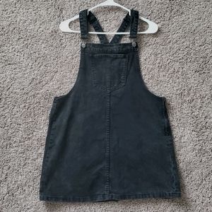 Black Overall Denim Mini Dress